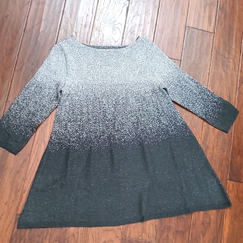 Ruby Rd Metallic Silver Fade to Dark Grey Tunic size Small